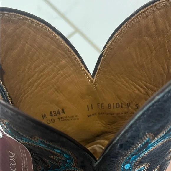 LUCCHESE MEN'S HANDMADE MALCOLM ALLIGATOR WESTERN BOOTS - SQUARE TOE 11EE - Picture 3 of 5